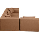  Manufacturer Color_Brown -- Cube 108" Brown Vegan Leather Upholstered 4 pc Modular Sectional IMAGE 5