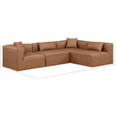 Meridian Cube Brown Vegan Leather Modular Sectional IMAGE 9
