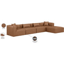 Meridian Cube Brown Vegan Leather Modular Sectional IMAGE 9