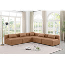  Manufacturer Color_Brown -- Cube 108" Brown Vegan Leather Upholstered 5 pc Modular Sectional IMAGE 2