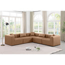  Manufacturer Color_Brown -- Cube 108" Brown Vegan Leather Upholstered 5 pc Modular Sectional IMAGE 2