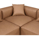  Manufacturer Color_Brown -- Cube 108" Brown Vegan Leather Upholstered 5 pc Modular Sectional IMAGE 7