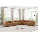  Manufacturer Color_Brown -- Cube 144" Brown Vegan Leather Upholstered 6 pc Modular Sectional IMAGE 2