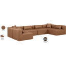Meridian Cube Brown Vegan Leather Modular Sectional IMAGE 9