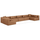Meridian Cube Brown Vegan Leather Modular Sectional IMAGE 8