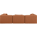 Manufacturer Color_Cognac -- Cube 108" Cognac Vegan Leather Upholstered 3 pc Modular Sofa IMAGE 3