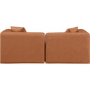Meridian Cube Cognac Vegan Leather Modular Sofa IMAGE 3