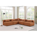  Manufacturer Color_Cognac -- Cube 108" Cognac Vegan Leather Upholstered 5 pc Modular Sectional IMAGE 2