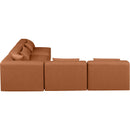  Manufacturer Color_Cognac -- Cube 108" Cognac Vegan Leather Upholstered 5 pc Modular Sectional IMAGE 5