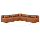 Manufacturer Color_Cognac -- Cube 108" Cognac Vegan Leather Upholstered 5 pc Modular Sectional IMAGE 8