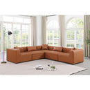  Manufacturer Color_Cognac -- Cube 108" Cognac Vegan Leather Upholstered 5 pc Modular Sectional IMAGE 2