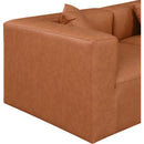  Manufacturer Color_Cognac -- Cube 108" Cognac Vegan Leather Upholstered 5 pc Modular Sectional IMAGE 6