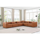 Meridian Cube Cognac Vegan Leather Modular Sectional IMAGE 2