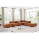 Meridian Cube Cognac Vegan Leather Modular Sectional IMAGE 2