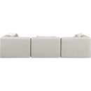  Manufacturer Color_Cream -- Cube 108" Cream Vegan Leather Upholstered 3 pc Modular Sofa IMAGE 3