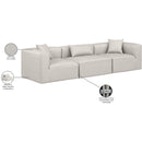 Meridian Cube Cream Vegan Leather Modular Sofa IMAGE 9