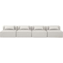Meridian Cube Cream Vegan Leather Modular Sofa IMAGE 4