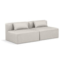 Meridian Cube Cream Vegan Leather Modular Sofa IMAGE 1