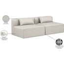 Meridian Cube Cream Vegan Leather Modular Sofa IMAGE 8