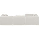  Manufacturer Color_Cream -- Cube 108" Cream Vegan Leather Upholstered 4 pc Modular Sectional IMAGE 3