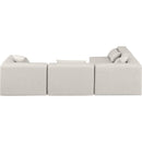  Manufacturer Color_Cream -- Cube 108" Cream Vegan Leather Upholstered 4 pc Modular Sectional IMAGE 3