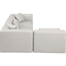  Manufacturer Color_Cream -- Cube 108" Cream Vegan Leather Upholstered 4 pc Modular Sectional IMAGE 5