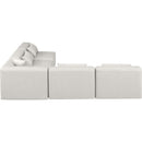  Manufacturer Color_Cream -- Cube 108" Cream Vegan Leather Upholstered 5 pc Modular Sectional IMAGE 5