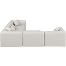  Manufacturer Color_Cream -- Cube 108" Cream Vegan Leather Upholstered 5 pc Modular Sectional IMAGE 5