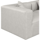  Manufacturer Color_Cream -- Cube 108" Cream Vegan Leather Upholstered 5 pc Modular Sectional IMAGE 6