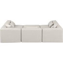  Manufacturer Color_Cream -- Cube 108" Cream Vegan Leather Upholstered 6 pc Modular Sectional IMAGE 3
