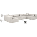 Meridian Cube Cream Vegan Leather Modular Sectional IMAGE 9