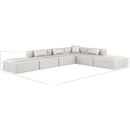 Meridian Cube Cream Vegan Leather Modular Sectional IMAGE 9