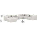 Meridian Cube Cream Vegan Leather Modular Sectional IMAGE 10