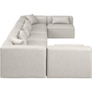  Manufacturer Color_Cream -- Cube 180" Cream Vegan Leather Upholstered 7 pc Modular Sectional IMAGE 5