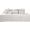 Meridian Cube Cream Vegan Leather Modular Sectional IMAGE 5
