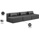 Meridian Cube Charcoal Grey Vegan Leather Modular Sofa IMAGE 8