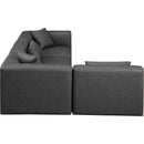  Manufacturer Color_Grey -- Cube 108" Charcoal Vegan Leather Upholstered 4 pc Modular Sectional IMAGE 5