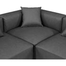  Manufacturer Color_Grey -- Cube 108" Charcoal Vegan Leather Upholstered 4 pc Modular Sectional IMAGE 7