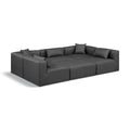  Manufacturer Color_Grey -- Cube 108" Charcoal Vegan Leather Upholstered 6 pc Modular Sectional IMAGE 1