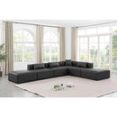 Manufacturer Color_Grey -- Cube 144" Charcoal Vegan Leather Upholstered 6 pc Modular Sectional IMAGE 2