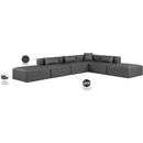 Meridian Cube Charcoal Grey Vegan Leather Modular Sectional IMAGE 9