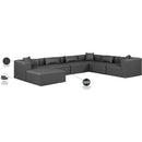 Meridian Cube Charcoal Grey Vegan Leather Modular Sectional IMAGE 10