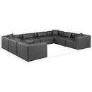 Meridian Cube Charcoal Grey Vegan Leather Modular Sectional IMAGE 9
