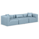 Meridian Cube Light Blue Vegan Leather Modular Sofa IMAGE 9