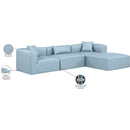  Manufacturer Color_Light Blue -- Cube 108" Light Blue Vegan Leather Upholstered 4 pc Modular Sectional IMAGE 10