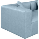  Manufacturer Color_Light Blue -- Cube 108" Light Blue Vegan Leather Upholstered 4 pc Modular Sectional IMAGE 6