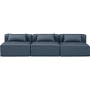 Meridian Cube Navy Blue Vegan Leather Modular Sofa IMAGE 4