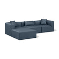  Manufacturer Color_Navy -- Cube 108" Navy Vegan Leather Upholstered 4 pc Modular Sectional IMAGE 1