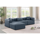  Manufacturer Color_Navy -- Cube 108" Navy Vegan Leather Upholstered 4 pc Modular Sectional IMAGE 2