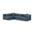  Manufacturer Color_Navy -- Cube 108" Navy Vegan Leather Upholstered 4 pc Modular Sectional IMAGE 1